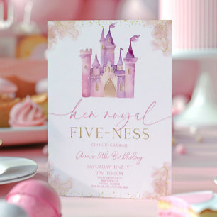 Invitation Son Royal Five-Ness Princess 5th Birthday Party