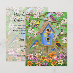 Invitation Songbirds Lily Garden Birdhouse