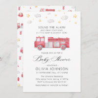 Sonnez le Baby shower de pompier du camion d'alarm
