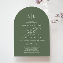 SOPHIA Arc Monogramme Bois Olive Green Mariage