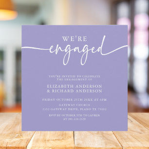Invitation Sophistiqué Sage Green Engagement Carré