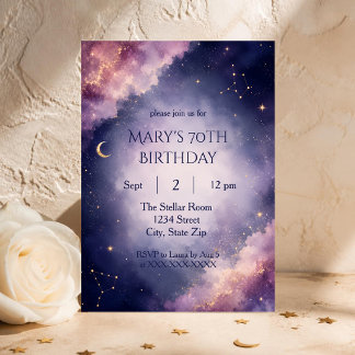 Invitation sophistiquée pour 70e anniversaire | Cé