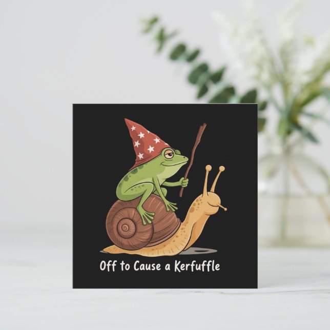 Invitation Sorcier Grenouille Fantaisiste Partant pour Causer (Debout devant)