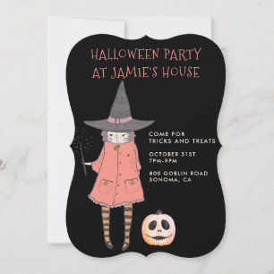Invitation Sorcière de la fête d'Halloween