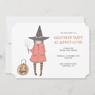 Invitation Sorcière de la fête d'Halloween