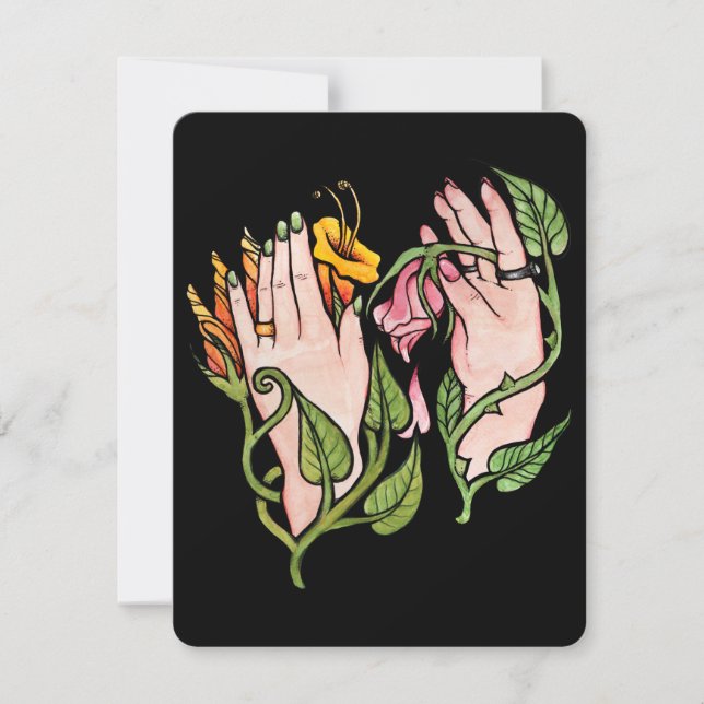 Invitation Sorcière verte Magick (Devant)