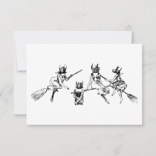 Invitation Sorcières chauves-souris