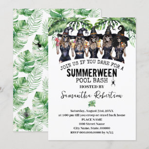Invitation Sorcières de la fête Summerween Filles Bash de la