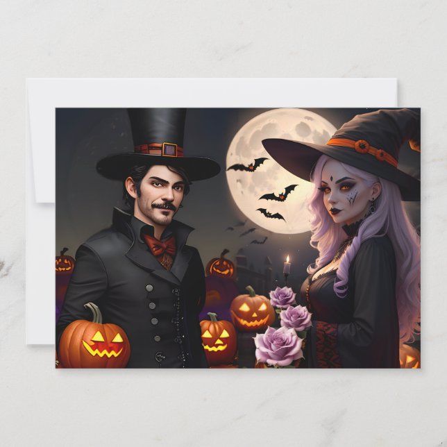 Invitation Sorcières et sorciers Halloween Bash Party  (Devant)