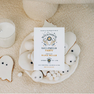 Invitation Sorcières puissance éffrayant Halloween Party Invi