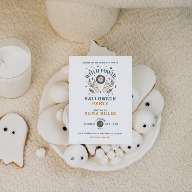 Invitation Sorcières puissance éffrayant Halloween Party Invi (Créateur téléchargé)