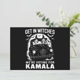 Invitation Sortez nous votons pour Kamala Halloween