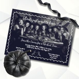 Invitation Sortie des goules Halloween Sorcières Vintage