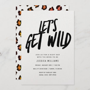 Invitation Sortons de la nuit de Cheetah Bachelorette