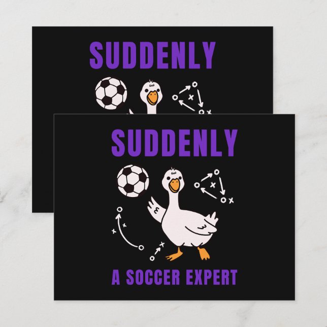Invitation Soudain un expert de football (Devant / Derrière)