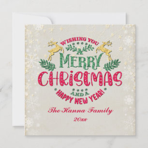 Invitation Souhaitez-vous un joyeux Noël et une bonne année