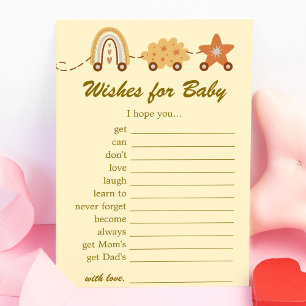 Invitation Souhaits pour les jeux de Baby shower et conseils