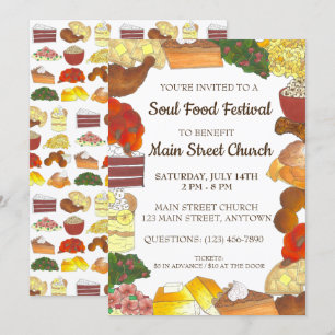 Invitation Soul Food Festival Event Southern Cuisine