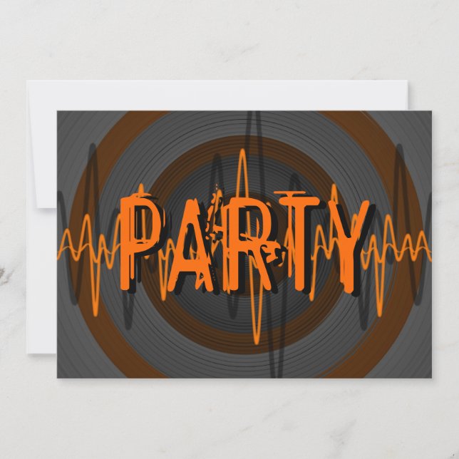 Invitation Sound Orange Dark "PARTY" (Devant)