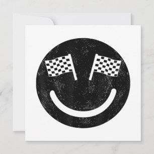 Invitation Sourire de course pour les fêtes de voitures de co
