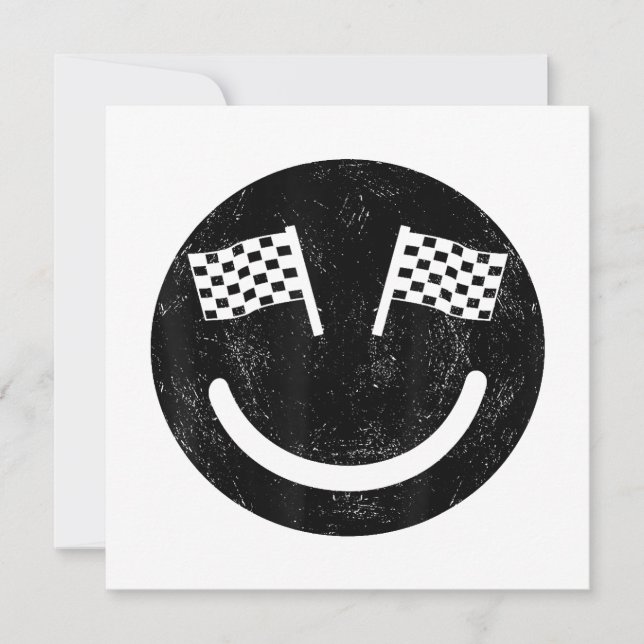 Invitation Sourire de course pour les fêtes de voitures de co (Devant)