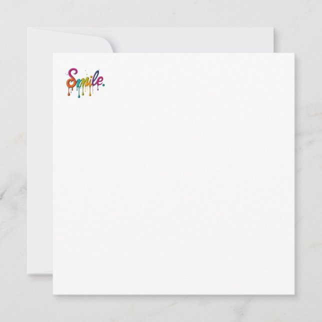 Invitation Sourire heureux (Devant)