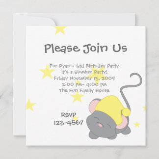 Invitation Souris couchée