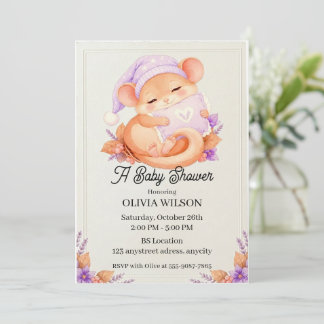 Invitation Souris endormie