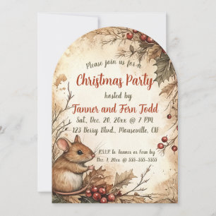 Invitation Souris Modifiable Et Fête De Noël Berries