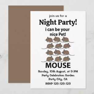 Invitation Souris Rat Animal Je peux être votre jolie souris