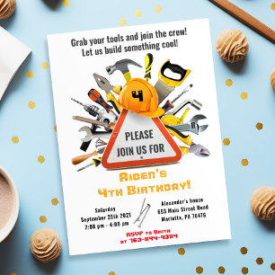 Invitation Sous Construction Handyman Outils et Gadgets