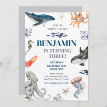 Sous la baleine marine fête d'anniversaire
