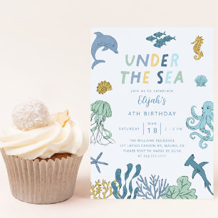 Invitation Sous la fête d'anniversaire du Sea Boy