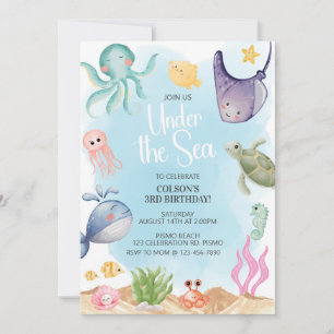 Invitation Sous la mer, Animaux de l'océan, Créatures marines