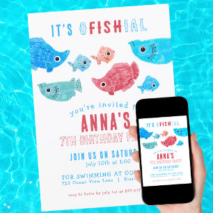 Invitation Sous la mer Anniversaire d'été