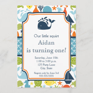 Invitation Sous la mer, Anniversaire marin