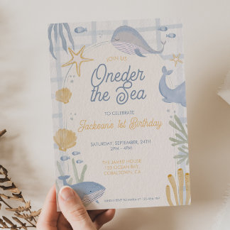 Invitation Sous la mer Bleu Sous les garçons de la mer Premie