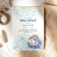 Sous La Mer Mignonne Dauphin Bébé Fille Douche
