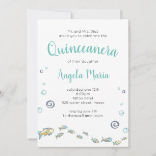 Invitation Sous La Mer Nautique Quinceañera