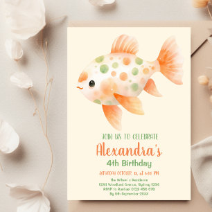 Invitation Sous la mer Océan Animaux Anniversaire