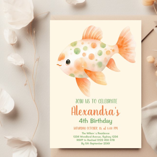 Invitation Sous la mer Océan Animaux Anniversaire (Créateur téléchargé)