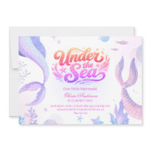 Sous la mer Sirène fille 1er anniversaire