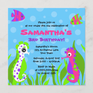 Invitation Sous la partie orientée d'anniversaire de enfant
