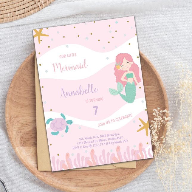 Invitation Sous la Sea Ocean Party pour filles (Créateur téléchargé)