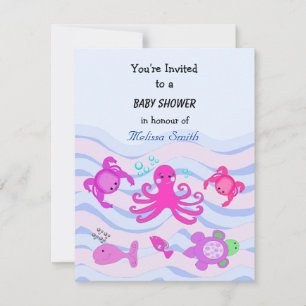 Invitation Sous le Baby shower marin