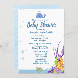 Invitation Sous le Baby shower marin