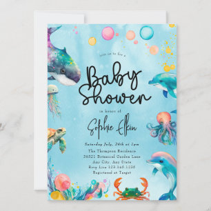Invitation Sous le Baby shower marin