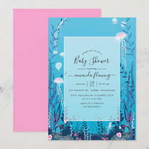 Invitation Sous le Baby shower marin nautique