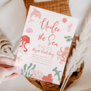 Invitation Sous Le Baby shower Sea Girl