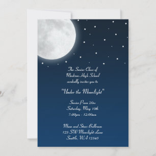 Invitation Sous le bal de la fête du Lune